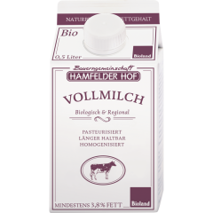 Hamfelder Hof Bio Vollmilch 3,8 % Fett 0,5 l 