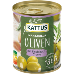 KATTUS Grüne Olive mit Knoblauchcreme 200 g 