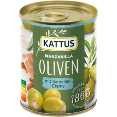 KATTUS Grüne Oliven mit Sardellencreme 200 g 