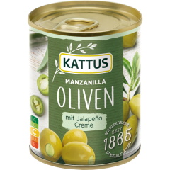KATTUS Manzanilla Oliven mit  Jalapeñocreme 200 g 