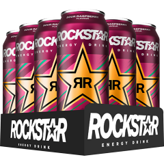 ROCKSTAR Energy Drink Punched Sour Raspberry 0,5 l - Klarsicht- / Packung 12 x          0.500L 