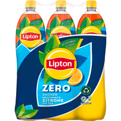 Lipton Ice Tea Lemon Zero 1,5 l - Klarsicht- / Packung 6 x          1.500L 