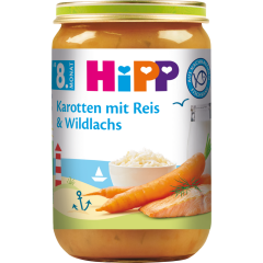 HiPP Karotten mit Reis & Wildlachs ab 8. Monat 220 g 