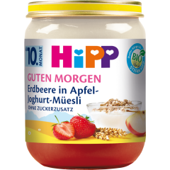 HiPP Bio Guten Morgen Erdbeere in Apfel-Joghurt-Müesli ab 10. Monat 160 g 