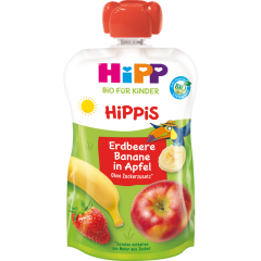 HiPP Bio Hippis Erdbeere-Banane in Apfel ab 1 Jahr 100 g 