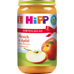 HiPP Bio Pfirsich in Apfel ab 5. Monat - Vorteilsglas 250 g 