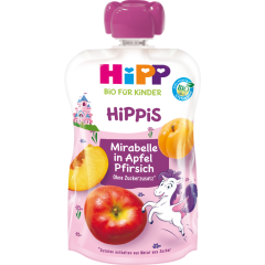 HiPP Bio Hippis Mirabelle in Apfel-Pfirsich ab 1 Jahr 100 g 