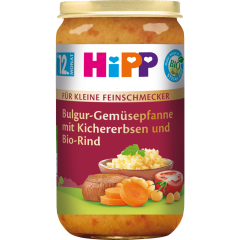 HiPP Bio Für kleine Feinschmecker Bulgur-Gemüsepfanne mit Kichererbsen und Bio-Rind ab 12. Monat 250 g 
