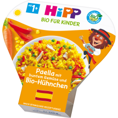 HiPP Bio Paella mit buntem Gemüse und Bio-Hühnchen ab 1 Jahr 250 g 