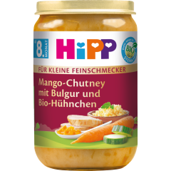 HiPP Bio Für Kleine Feinschmecker Mango-Chutney mit Bulgur und Bio-Hühnchen ab 8. Monat 220 g 