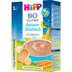 HiPP Bio Gute-Nacht-Brei Banane Zwieback ab 5.Monat 450 g 