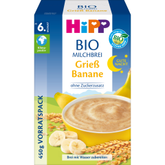 HiPP Bio Milchbrei Gute-Nacht Grieß-Banane ab 6. Monat 2 x 225 g 