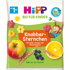 HiPP Bio Knabber Sternchen mit Apfel, Orange und Johannisbeere ab 1+ 30 g 