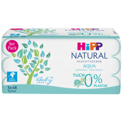 HiPP Babysanft Feuchttücher Natural Aqua 3 x 48 Stück 
