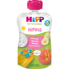 HiPP Bio Hippis Pfirsich Banane Mango mit Joghurt ab 1 Jahr 100 g 