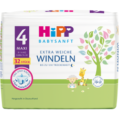 HiPP Babysanft Windeln Maxi Gr.4 9-14kg 32 Stück 