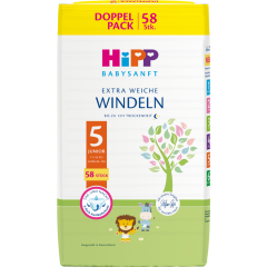 HiPP Babysanft Windeln Junior 11-16 kg Größe 5 58 Stück 