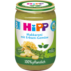 HiPP Bio 100% pflanzlich Makkaroni mit Erbsen-Gemüse 220 g 