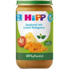 HiPP Bio 100 % pflanzlich Spaghetti mit Linsen-Bolognese ab 12. Monat 250 g 