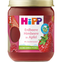 HiPP Bio Erdbeere Himbeere in Apfel ab 5. Monat 160 g 