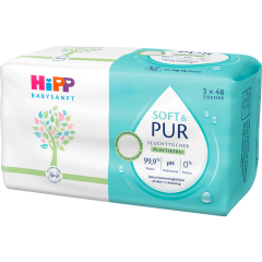 HiPP Babysanft Feuchttücher Soft & Pur 3 x 48 Stück 