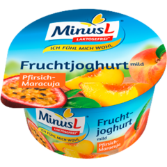 MinusL Laktosefrei Fruchtjoghurt mild Pfirsich-Maracuja 3,8 % Fett 150 g 