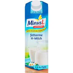 MinusL Laktosefrei Frische fettarme Milch 1,5 % Fett 1 l 