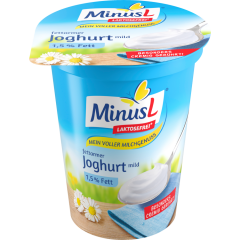 MinusL Laktosefrei fettarmer Joghurt mild 1,5 % Fett 400 g 
