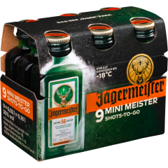 Jägermeister Kräuterlikör 35 % vol. 9 x 0,02 l 