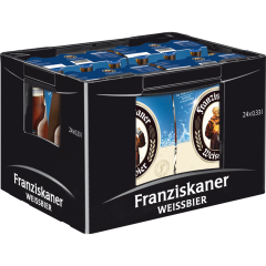 Franziskaner Weissbier Naturtrübes Weissbier Alkoholfrei - Kiste 4 x 6 x 0,33 l 