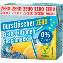 DURSTLÖSCHER Zero Eistee Zitronen-Geschmack 0,5 l 