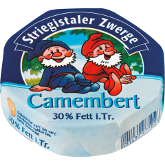 Striegistaler Zwerge Camembert 30 % Fett i. Tr. 125 g 