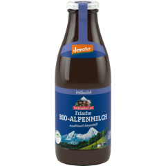 Berchtesgadener Land Demeter Frische Bio-Alpenmilch 3,8 % Fett 1 l 
