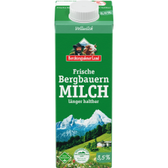 Berchtesgadener Land Frische Bergbauern Milch länger haltbar 3,5 % Fett 1 l 