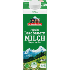 Berchtesgadener Land Frische Bergbauern Milch fettarm länger haltbar 1,5 % Fett 1 l 