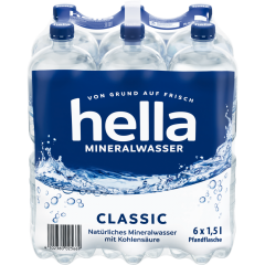 hella Mineralwasser Classic - 6-Pack 6 x 1,5 l 