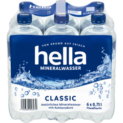 hella Mineralwasser Classic - 6-Pack 6 x 0,75 l 