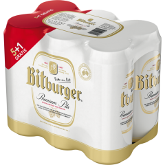 Bitburger Premium Pils - 6-Pack 5 +1 x 0,5 l 
