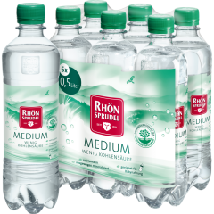 Rhön Sprudel Medium Mineralwasser - 6-Pack 6 x 0,5 l 