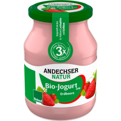 Andechser Natur Bio Jogurt mild Erdbeere 3,8 % Fett 500 g 