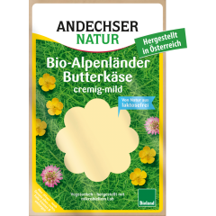 Andechser Natur Bio Alpenländer Butterkäse in Scheiben 50 % Fett i. Tr. 150 g 