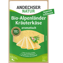 Andechser Natur Bio Alpenländer Kräuterkäse in Scheiben 50 % Fett i. Tr. 150 g 