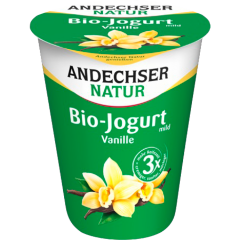 Andechser Natur Bio Jogurt mild Vanille 3,8 % Fett 400 g 