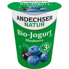 Andechser Natur Bio Jogurt mild Blaubeere-Cassis 3,8 % Fett 400 g 