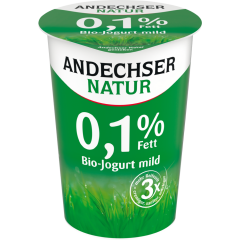 Andechser Natur Bio Jogurt Natur mild Fit mit 0,1 % Fett 500 g 