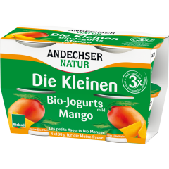 Andechser Natur Bio die Kleinen Jogurts mild Mango 3,8 % Fett 4 x 100 g 