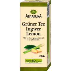 Alnatura Bio Grüner Tee Ingwer Lemon 20 Teebeutel 