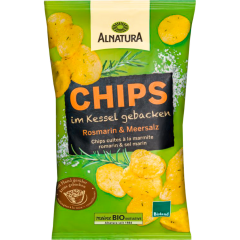 Alnatura Bio Chips im Kessel gebacken Rosmarin & Meersalz 125 g 
