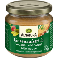 Alnatura Bio Linsenaufstrich vegane Leberwurst Alternative 165 g 