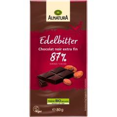 Alnatura Bio Edelbitter-Schokolade 87 % Kakao 80 g 